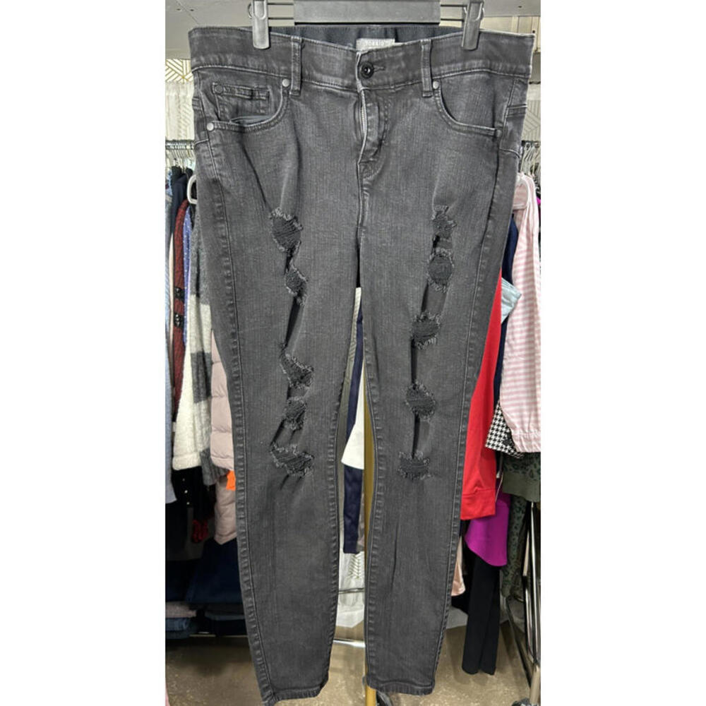 Torrid Feel the Fit Bombshell Skinny Jeans - Distressed Black washed size 16R